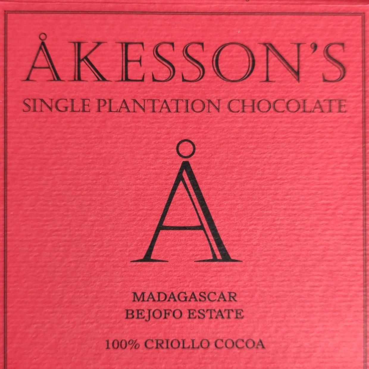Fotografie - 100% Single Plantation Chocolate Madagascar Åkesson's