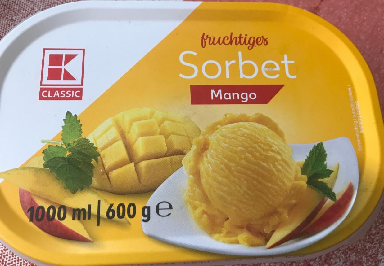 Fotografie - Fruchtiges Sorbet Mango K-Classic
