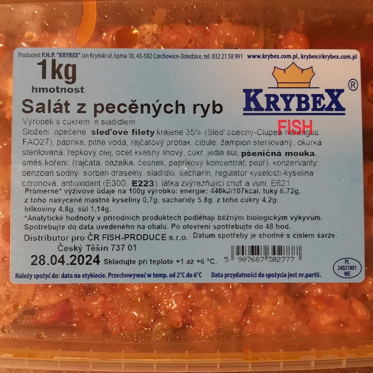 Fotografie - Salát z pečených ryb Krybex Fish