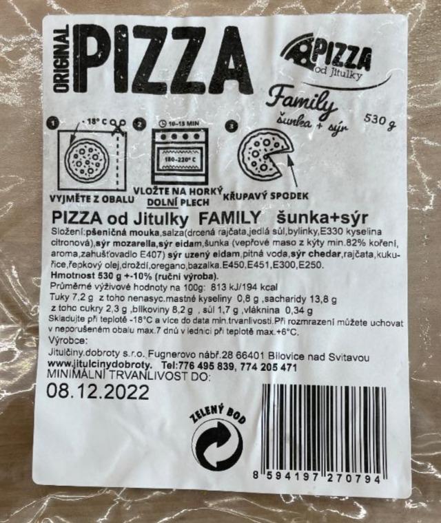 Fotografie - Pizza Family šunka+sýr Pizza od Jitulky