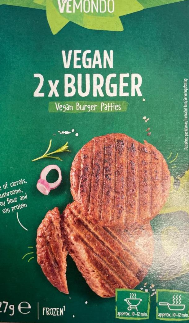 Fotografie - vegan burger patties Vemondo