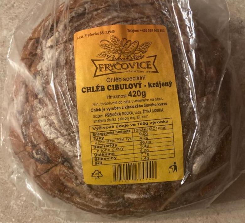 Fotografie - Chléb cibulový krájený Pekařství Fryčovice