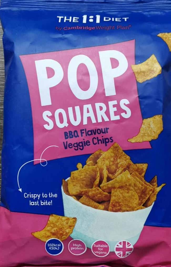 Fotografie - Pop Squares BBQ flavour veggie chips The 1:1 diet