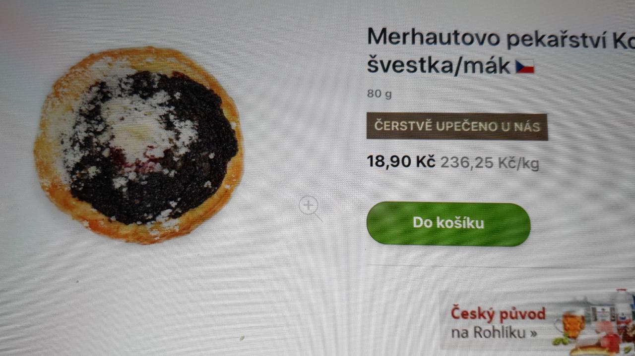 Fotografie - Koláč švestka/mák Merhautovo pekařství