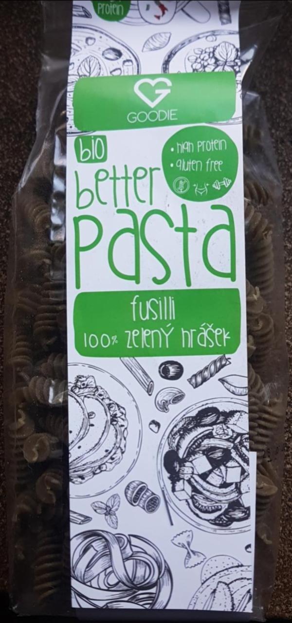 Fotografie - Bio Better pasta Fusilli 100% zelený hrášek Goodie