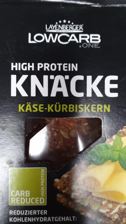 Fotografie - LowCarb.one High Protein Knäcke Käse-Kürbiskern Layenberger