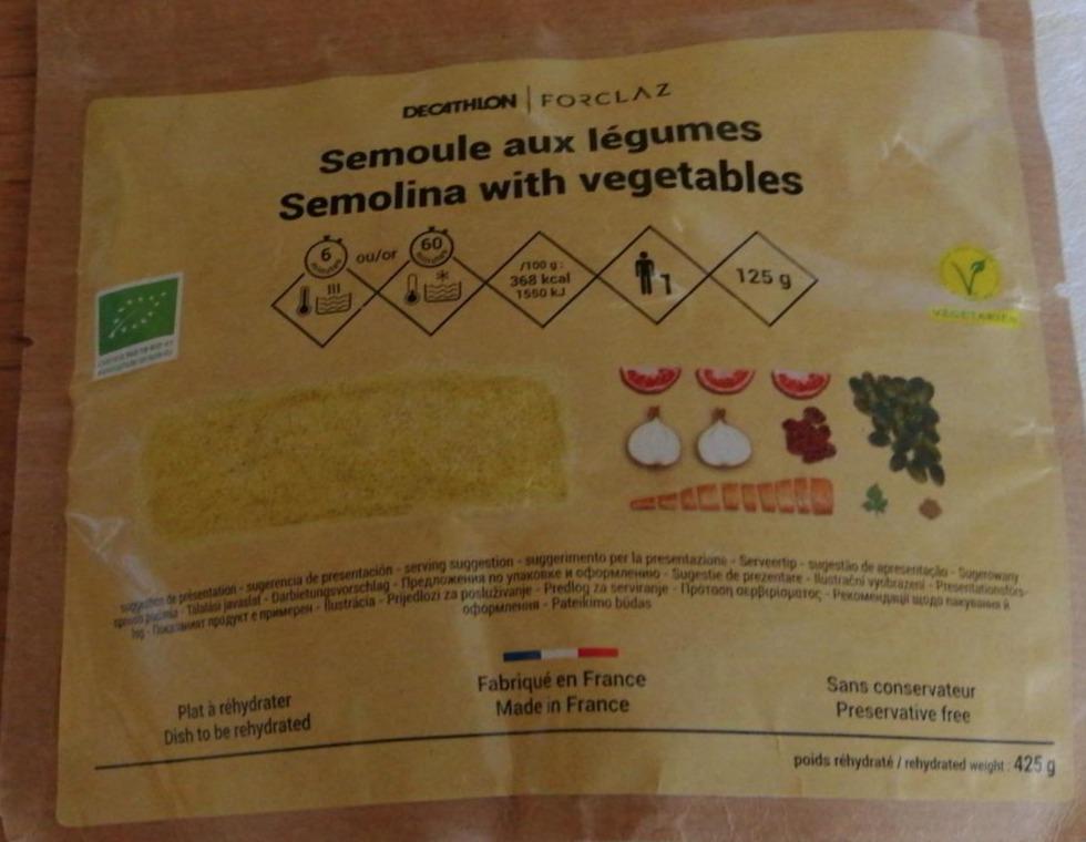 Fotografie - Semolina with vegetables Decathlon