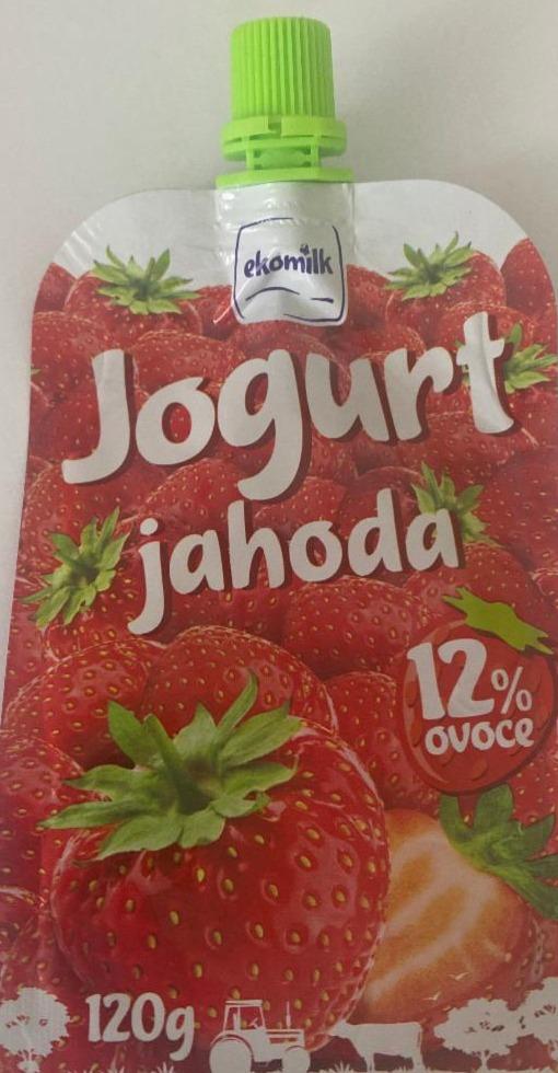 Fotografie - Jogurt jahoda 12% ovoce Ekomilk