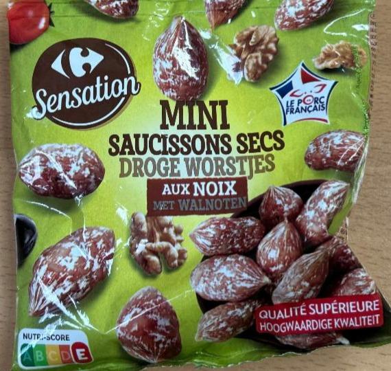 Fotografie - Mini saucissons secs droge worstjes Carrefour Sensation
