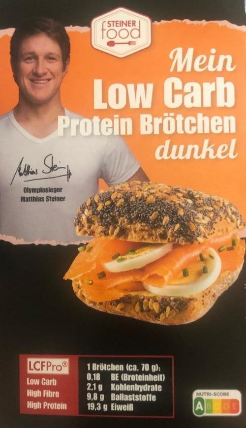 Fotografie - Mein low carb protein brötchen dunkel Steinerfood