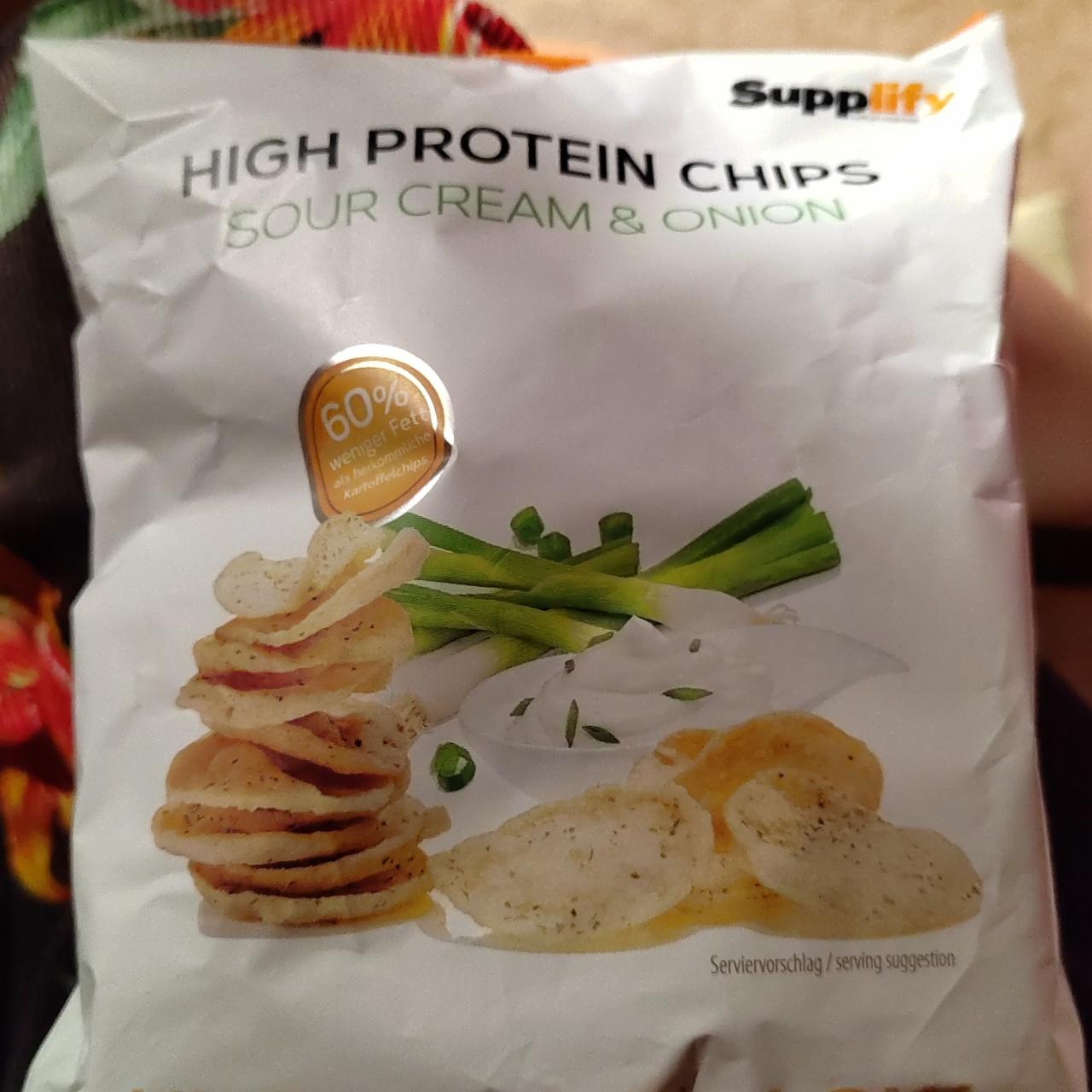 Fotografie - High protein chips sour cream & onion Supplify