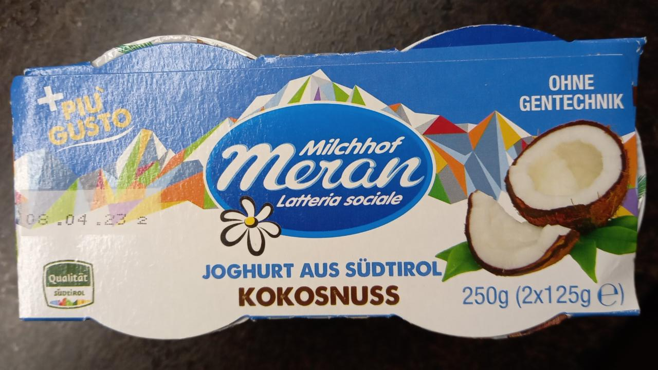 Fotografie - Joghurt aus südtirol Kokosnuss Milchhof Meran