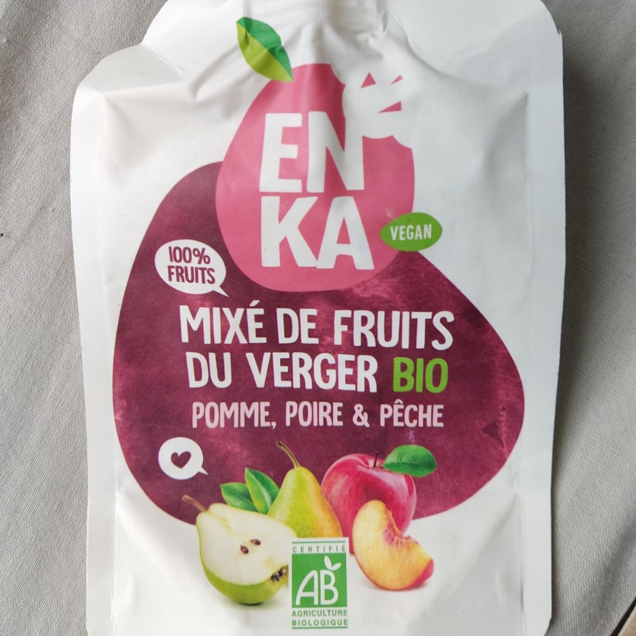 Fotografie - Mixé de fruits du verger Bio Pomme, Poire & Pêche Enka Vegan