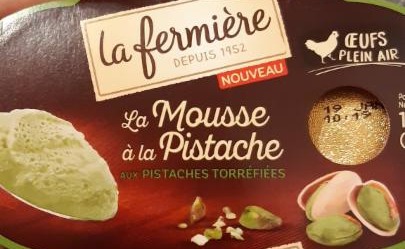 Fotografie - La mousse á la pistache (pěnový dezert s čokoládou a pistáciemi) La fermiére