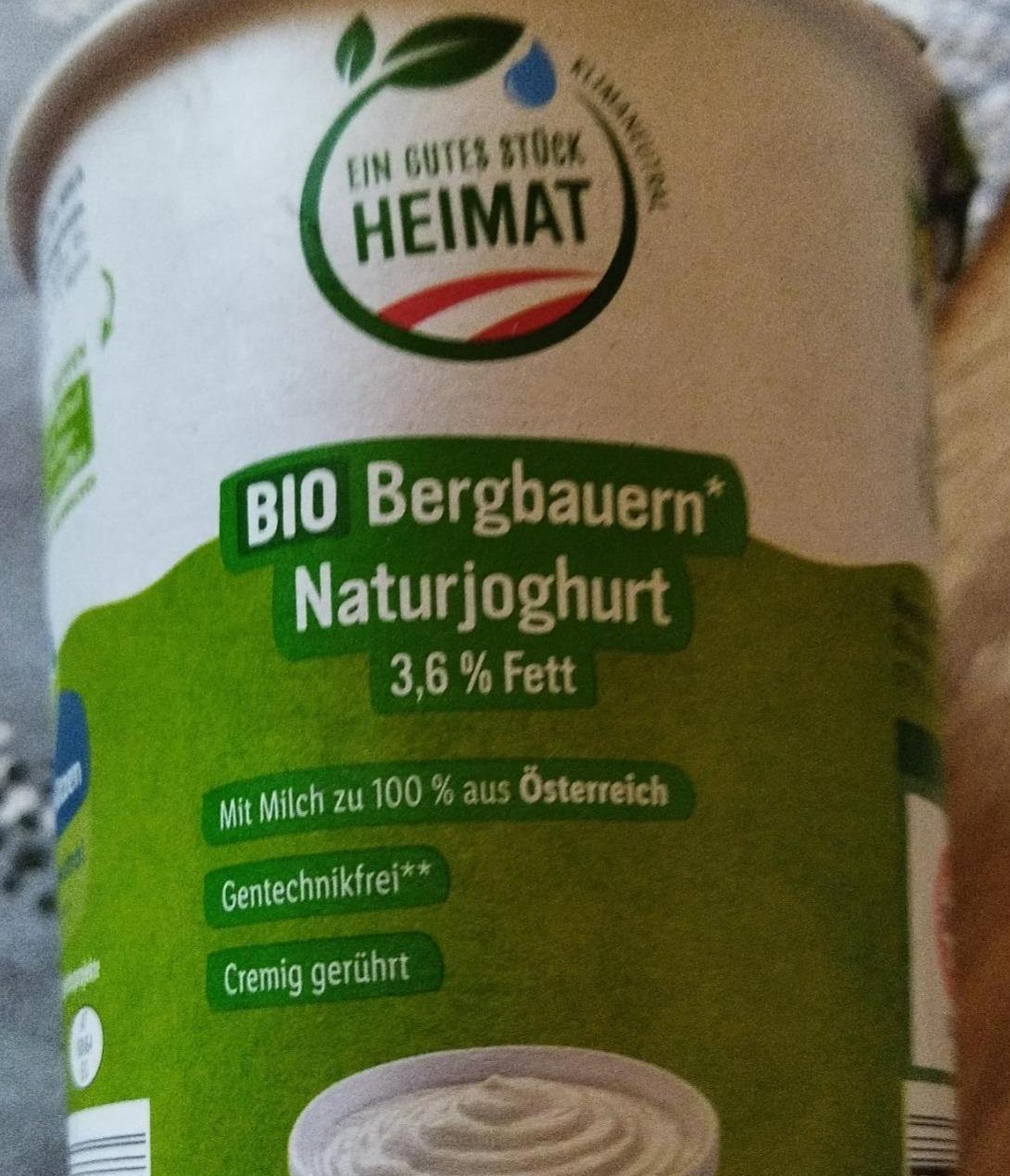 Fotografie - Bio Bergbauern Naturjoghurt 3,6% Fett Ein gutes Stück Heimat