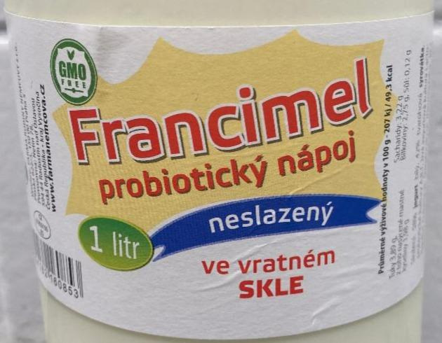 Fotografie - probiotický nápoj Francimel neslazený