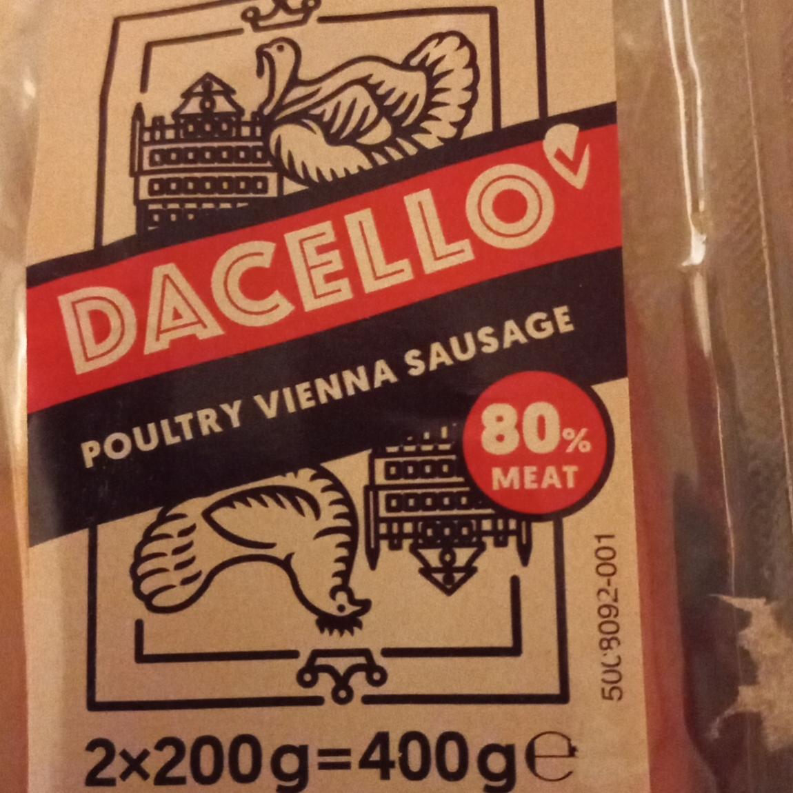 Fotografie - Poultry Vienna Sausage 80% meat Dacello