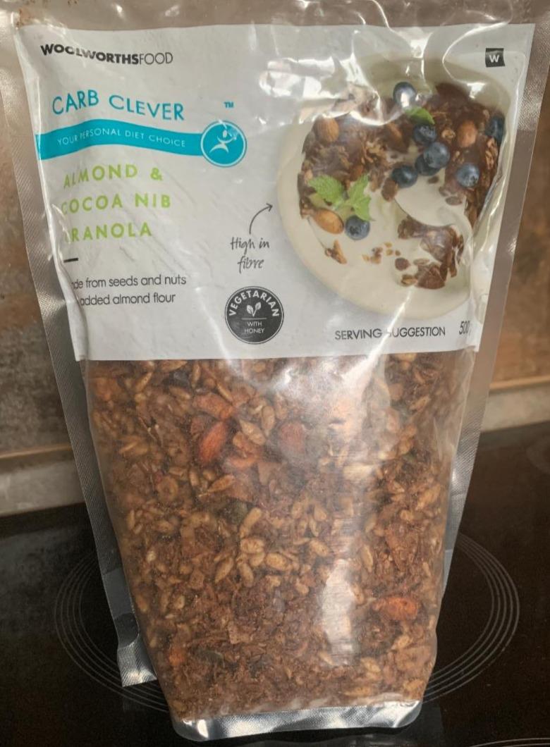 Fotografie - Carb Clever Almond & Cocoa Nib Granola Woolworths Food