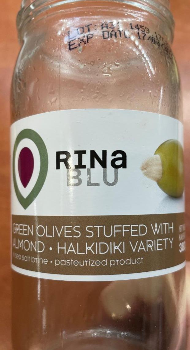 Fotografie - Green olives stuffed with almond • Halkidiki variety Rina Blu
