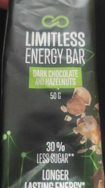 Fotografie - Limitless Energy Bar Dark Chocolate & Hazelnuts Bodylab