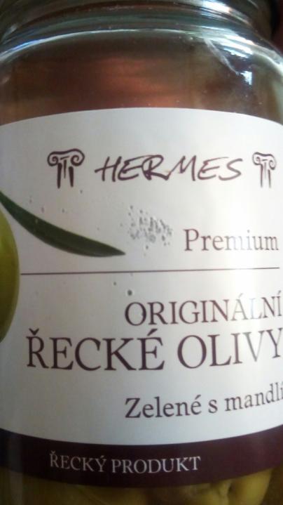 Fotografie - Originální řecké olivy zelené s mandlí Hermes