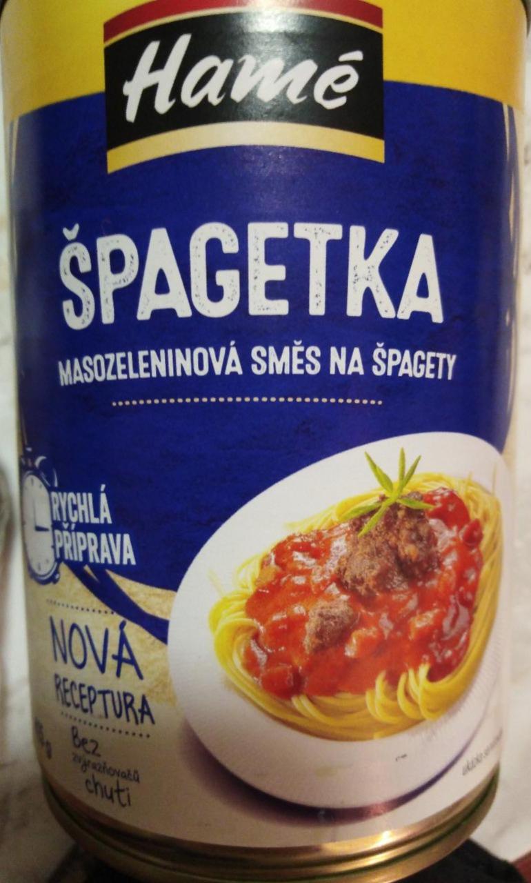 Fotografie - špagetka masozeleninová směs na špagety Hamé