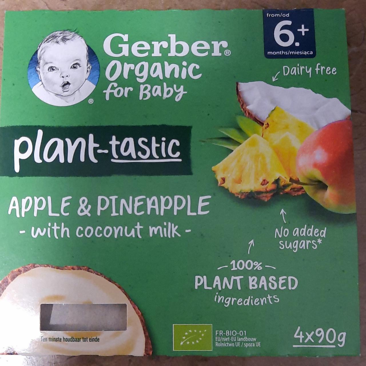 Fotografie - Plant-tastic Apple & Pineapple with coconut milk Gerber Organic