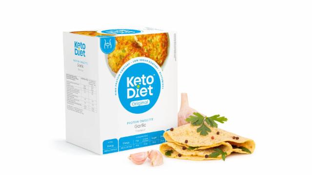 Fotografie - Placka s česnekovou příchutí protein omelette garlic KetoDiet