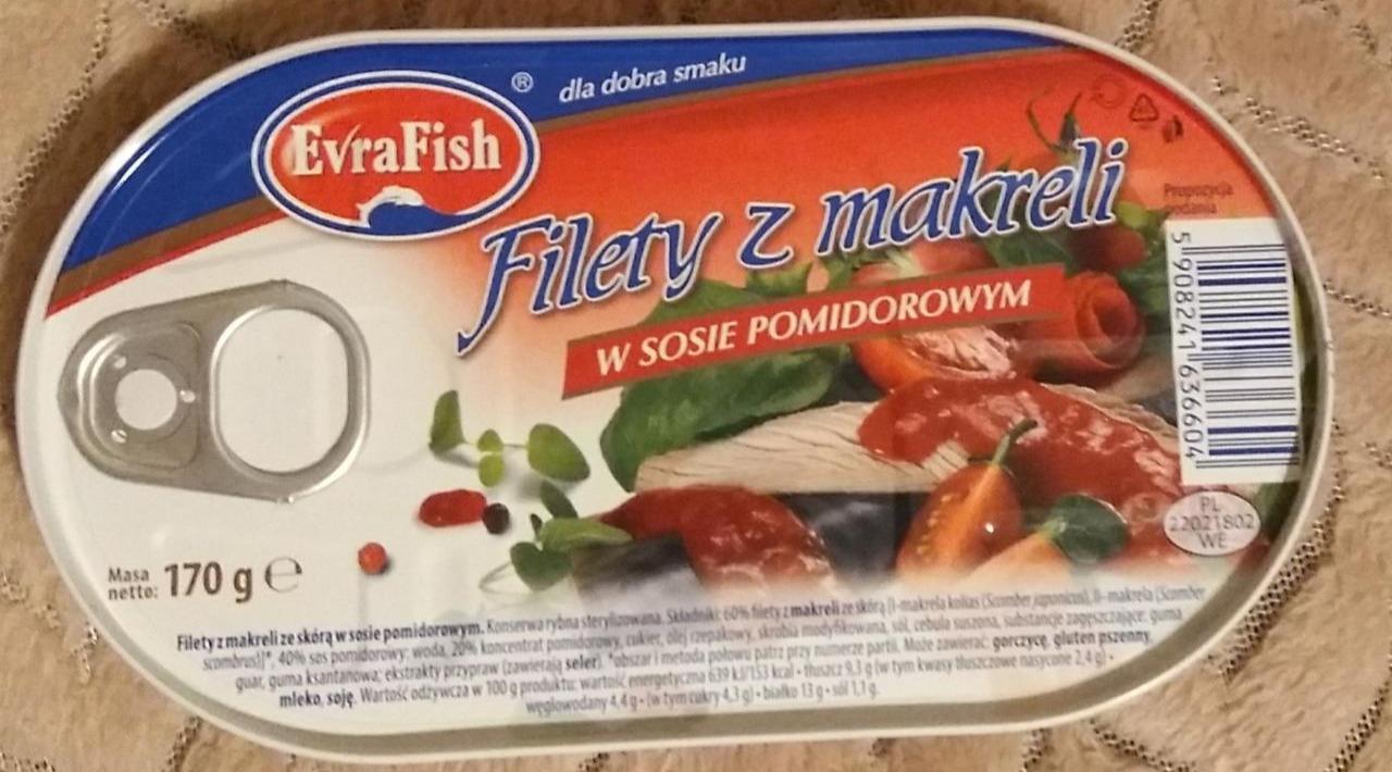 Fotografie - Filety z makreli w sosie pomidorowym EvraFish