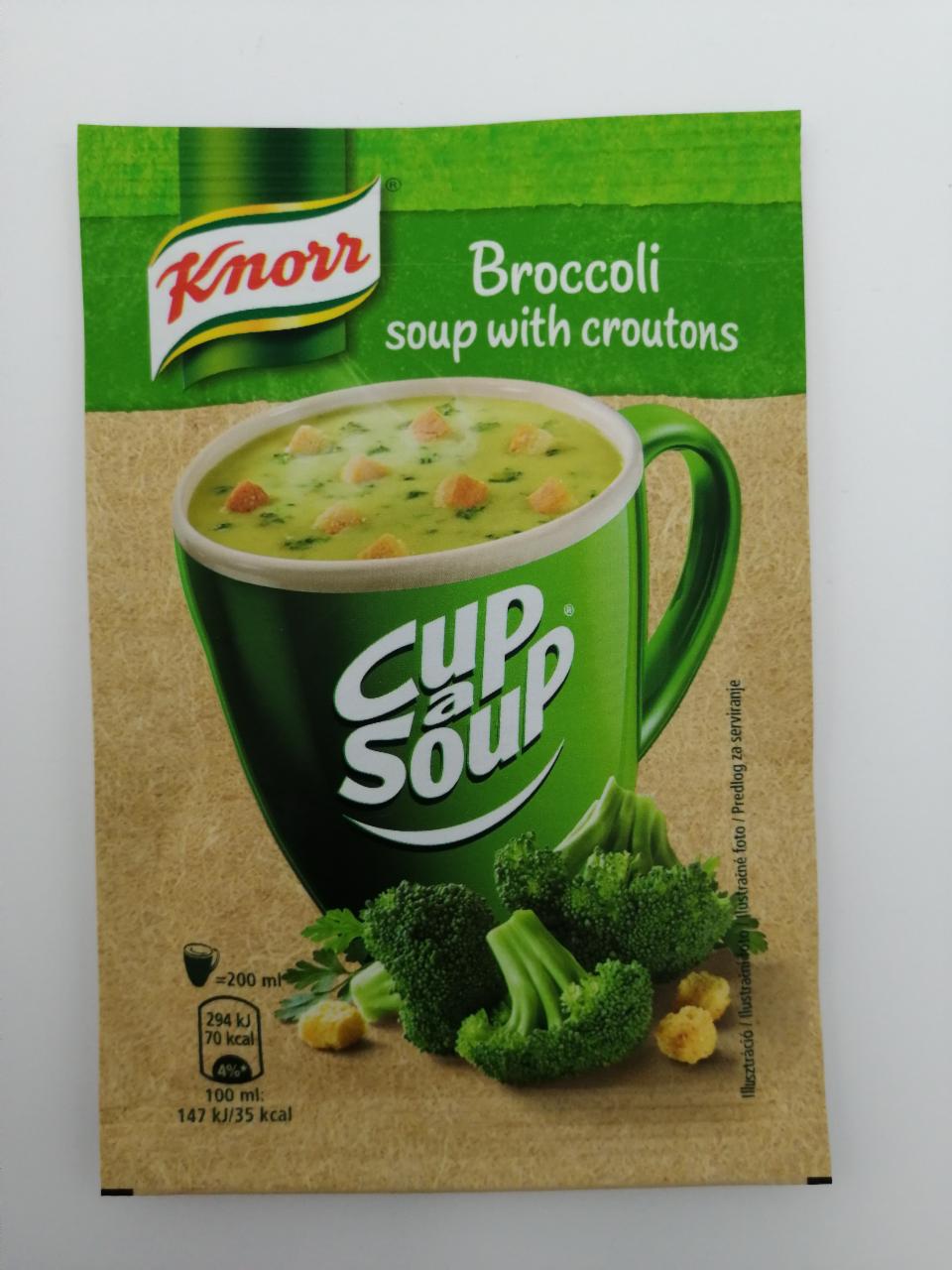 Fotografie - Cup a Soup Brokolicová instantní polévka s krutony