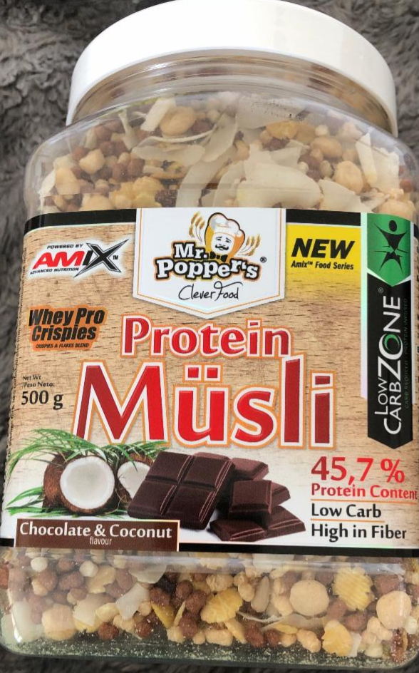 Fotografie - Mr. Popper ´s Protein Müsli Čokoláda-Kokos Amix Nutrition