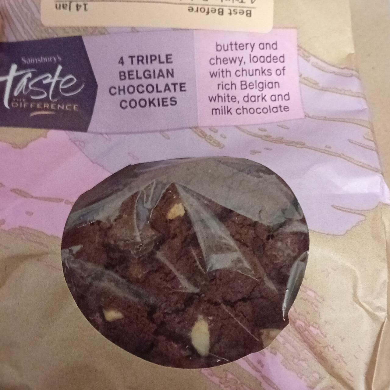 Fotografie - Triple Belgian Chocolate Cookies Sainsbury's