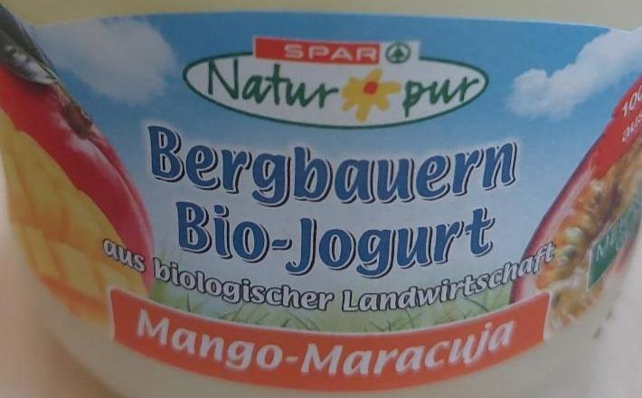 Fotografie - Bergbauern Bio-Jogurt Mango Maracuja Spar Natur pur