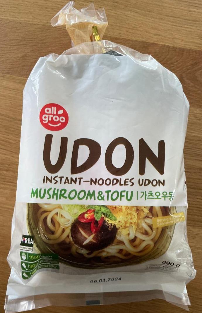 Fotografie - Udon Instant Noodles Mushroom & Tofu AllGroo