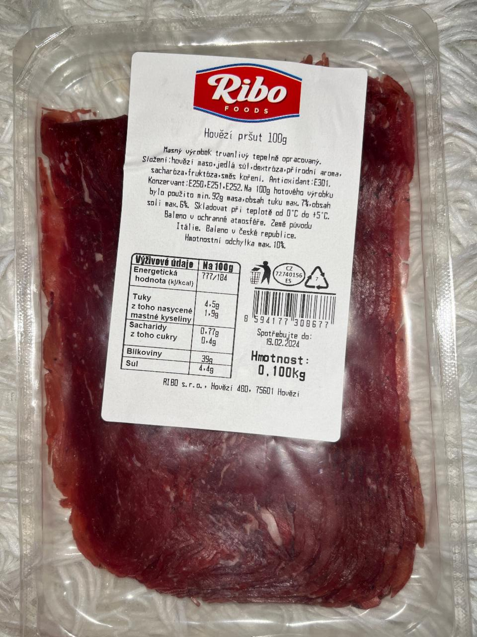 Fotografie - Hovězí pršut Ribo foods