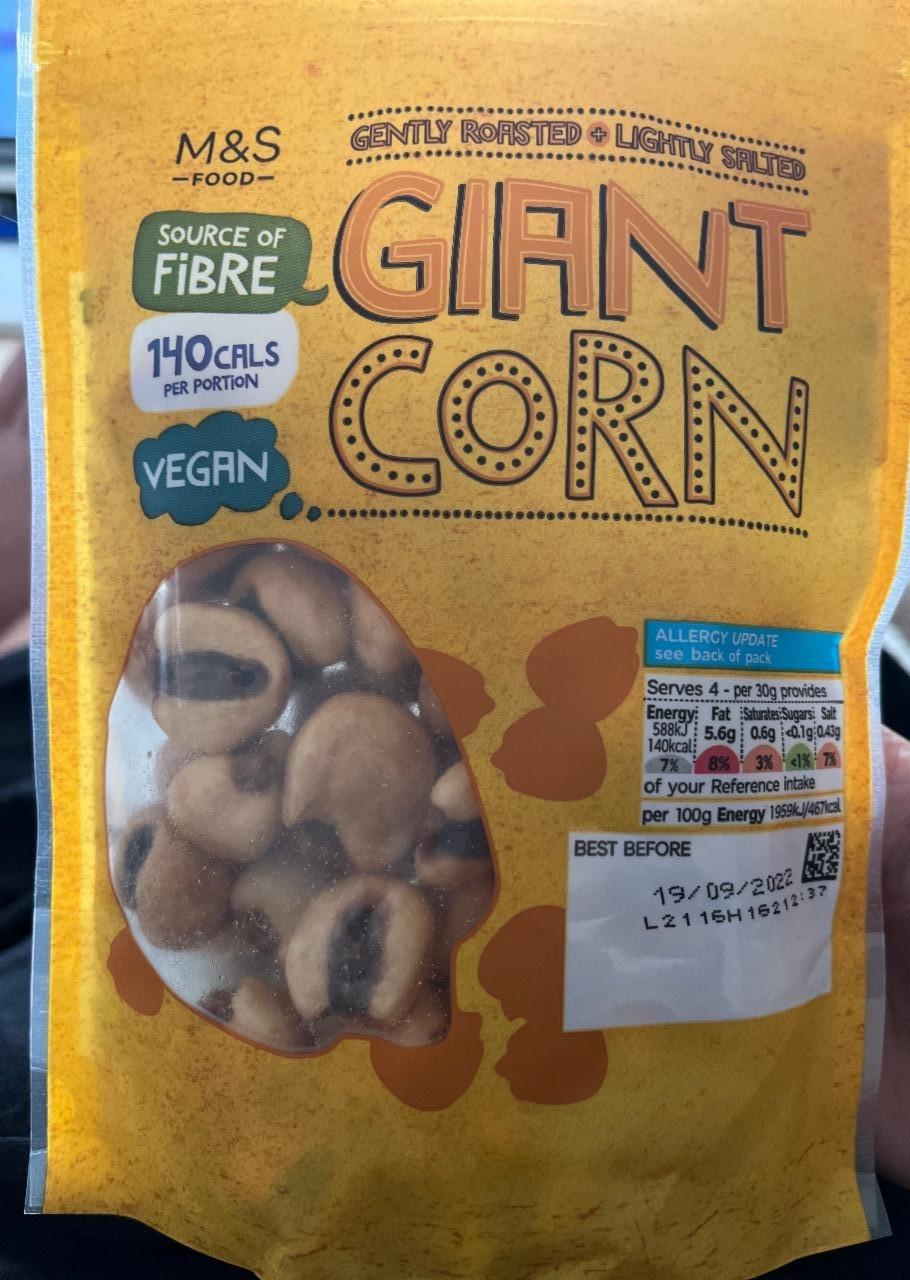 Fotografie - Giant Corn gently roasted lightly salted M&S Food
