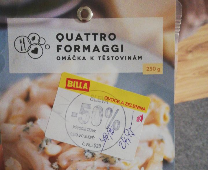 Fotografie - Quattro formaggi sýrová omáčka Billa