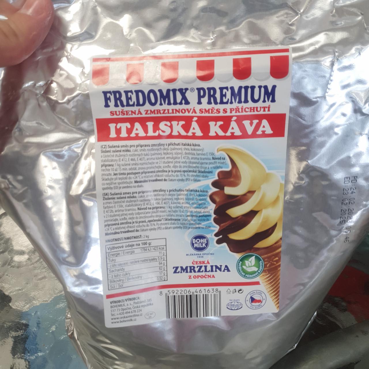 Fotografie - Italská káva fredomix premium Česká zmrzlina z Opočna