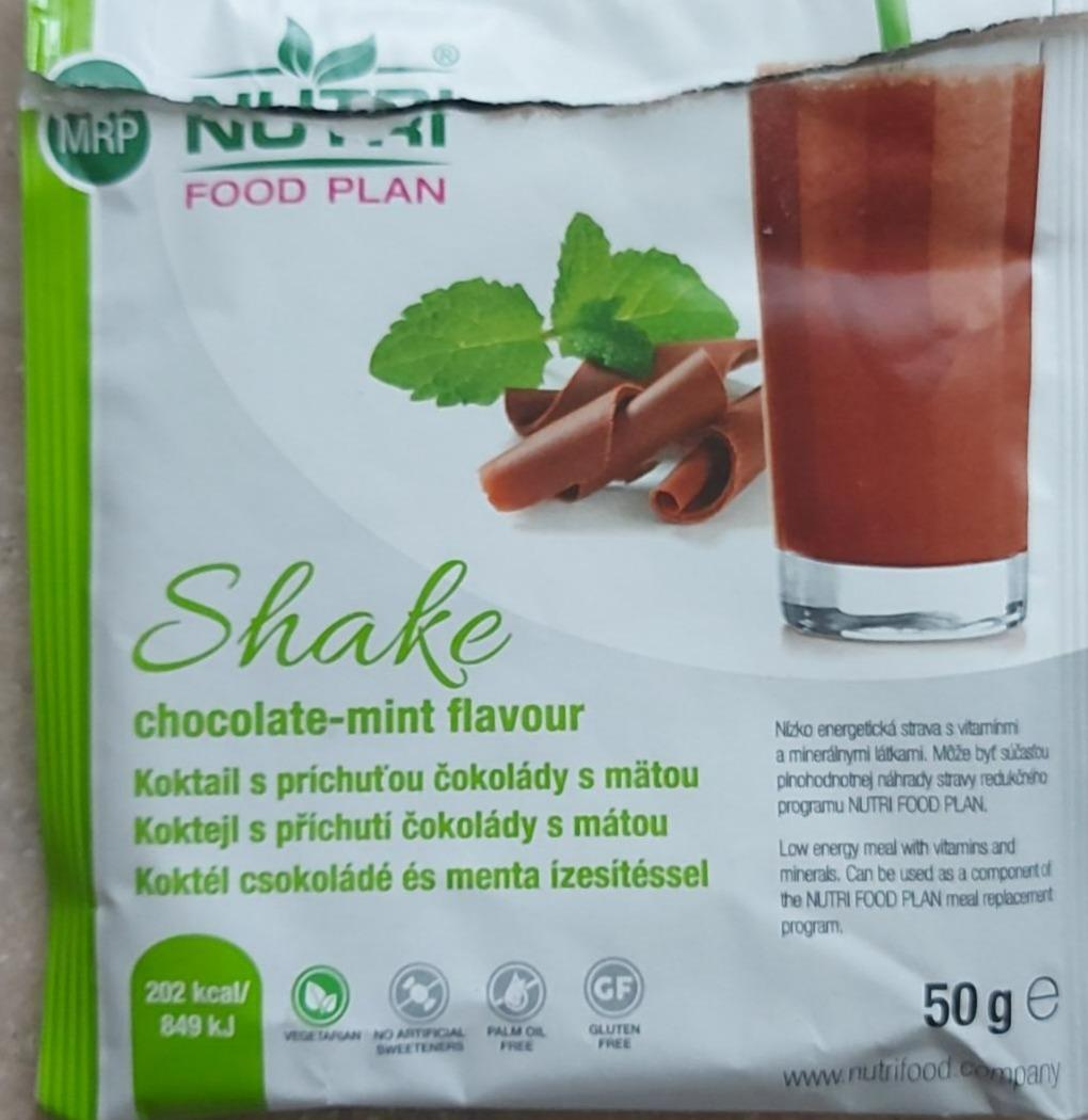 Fotografie - Shake chocolate-mint flavour Nutri food plan