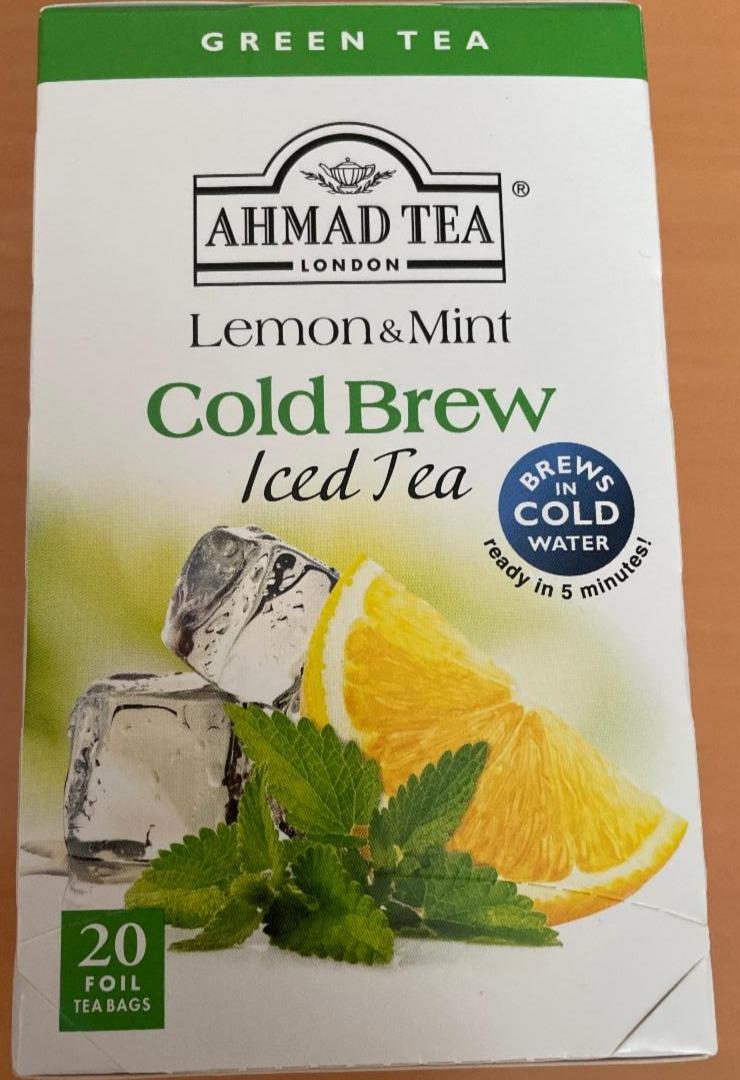 Fotografie - Lemon & Mint Cold Brew Iced Tea Ahmad Tea London