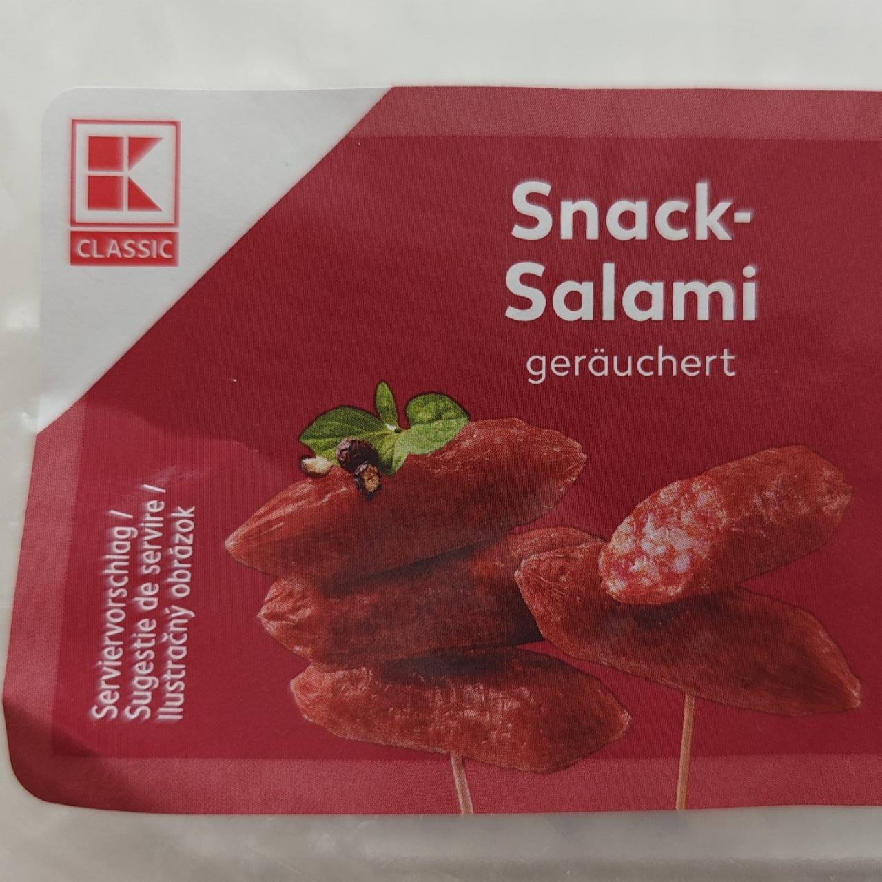 Fotografie - Snack-Salami geräuchert K-Classic
