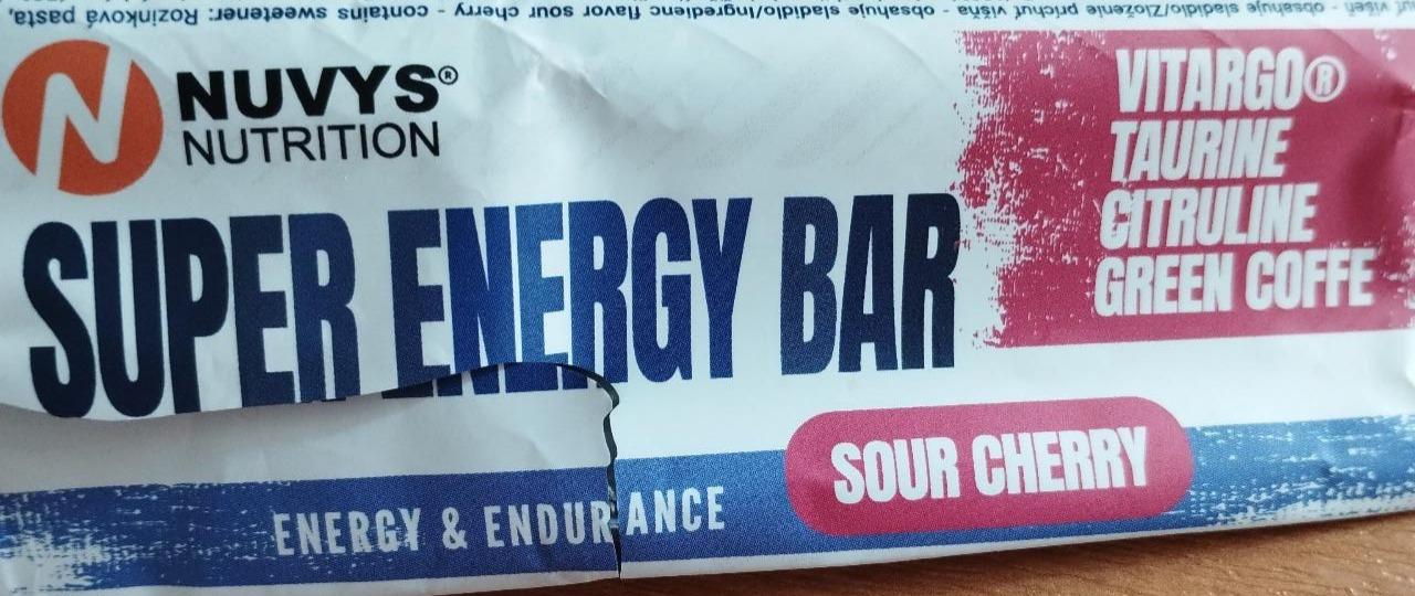 Fotografie - Super energy bar Sour cherry Nuvys Nutrition