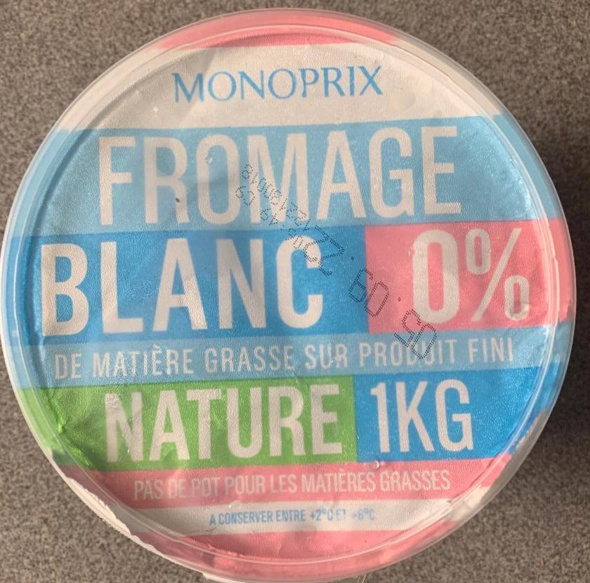 Fotografie - Fromage Blanc Nature 0% Monoprix