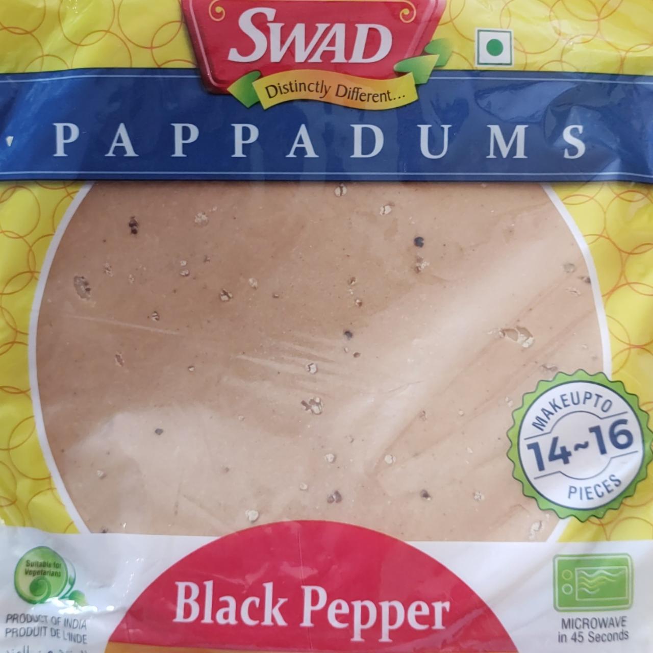 Fotografie - Pappadums Black Pepper Swad