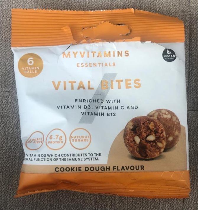 Fotografie - Vital Bites Cookie Dough flavour Myvitamins Essentials