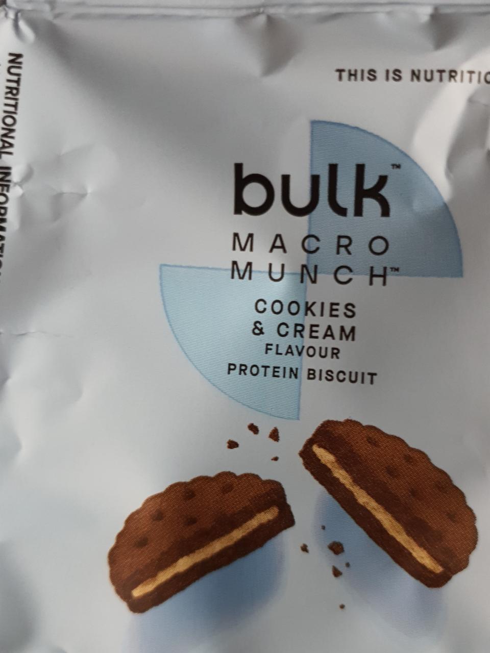 Fotografie - Macro Munch cookies & cream flavour Bulk