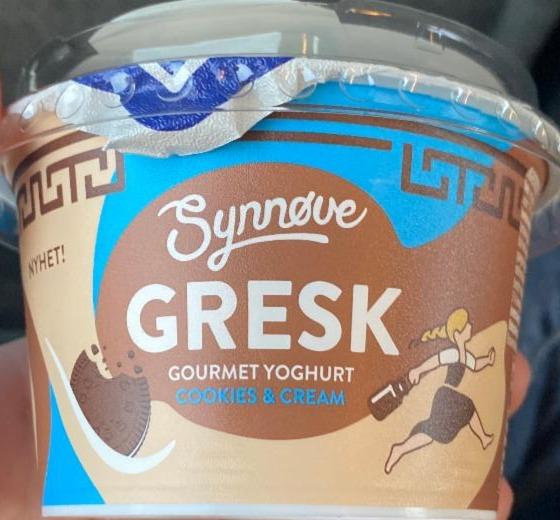 Fotografie - Gresk Gourmet Yoghurt Cookie & Cream Synnøve
