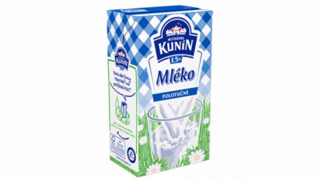 Fotografie - Trvanlivé polotučné mléko 1,5% Kunín