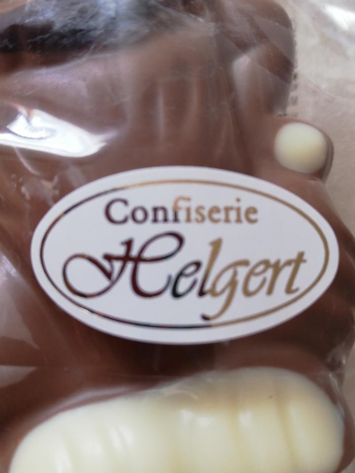 Fotografie - Zajíc s mašlí-čokoládová figurka - Confiserie Helgert