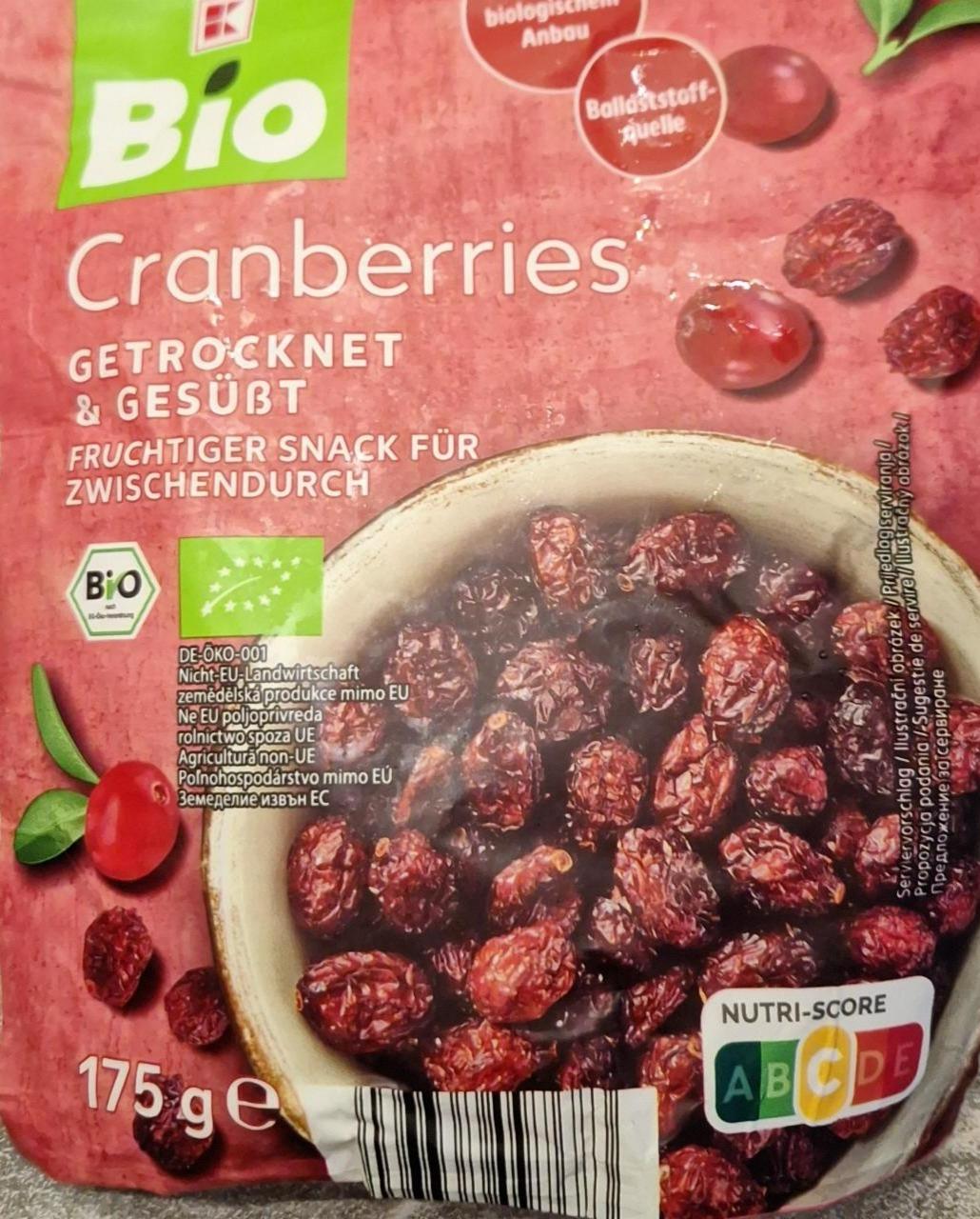 Fotografie - Cranberries getrocknet & gesüßt K-Bio